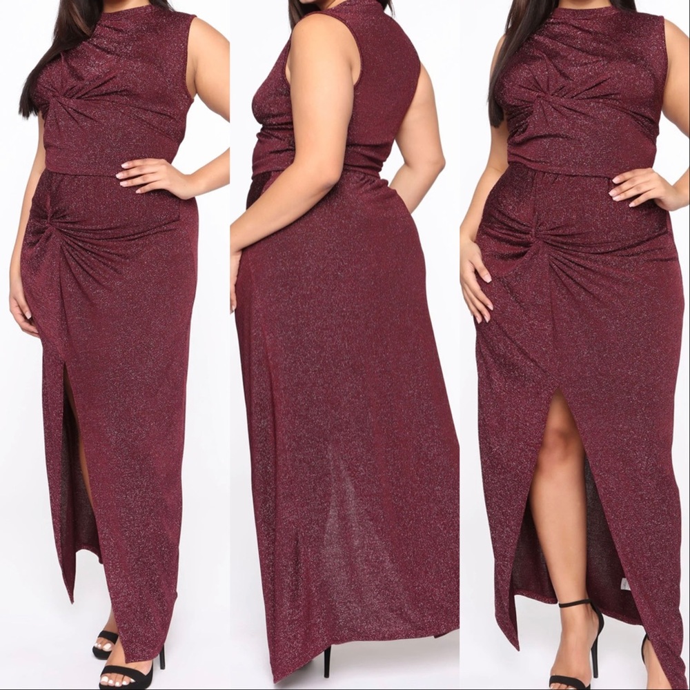 Shiny 2 piece set from fashion nova NWT